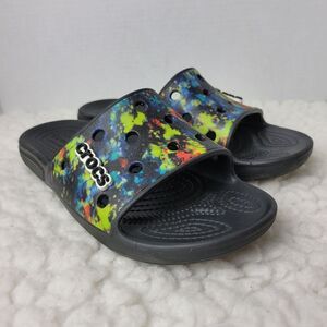 Classic Crocs Tie-Dye Graphic Women's Slides Size Size 8 Sandals Shoes